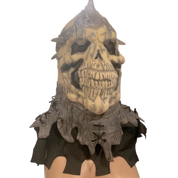 Skeleton Warrior Viking Deluxe Halloween Mask one size - Picture 1 of 6
